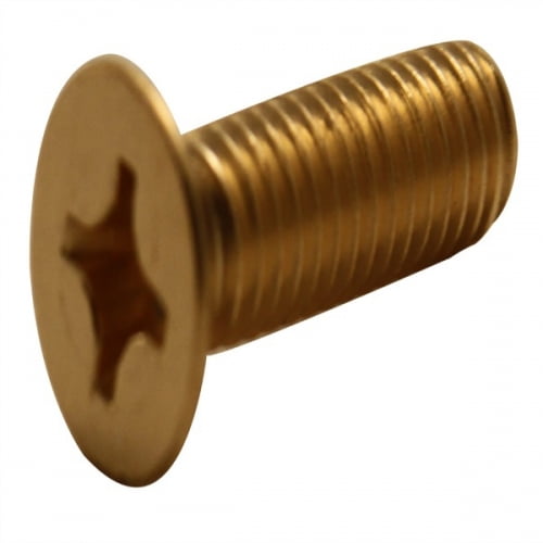 1/4-20 x 2 PHILLIPS FLAT MACHINE SCREW BRASS