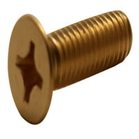 10-24 x 3/4 PHILLIPS FLAT MACHINE SCREW BRASS