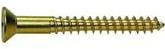 6 x 1/2 SLOTTED FLAT WOOD SCREW BRASS