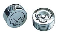 10 PC BAG CHROME 3/8 CAP FOR HEX BOLT SKULL