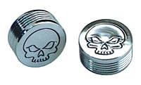 10 PC BAG CHROME M6 CAP, HEX BOLT SKULL