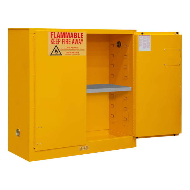 Flammable Storage, 30 Gallon, Manual, Yellow