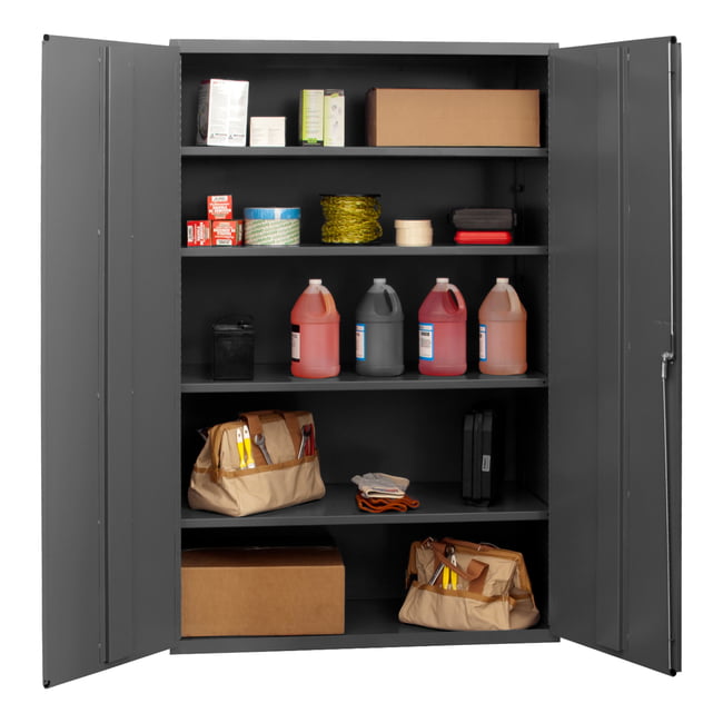 Cabinet, 14 Gauge, 4 Shelves - Gray