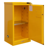 Flammable Storage, 16 Gallon, Self Close, Yellow