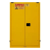 Safety Storage Flammable Storage, 45 Gallon, Self Close, Yellow