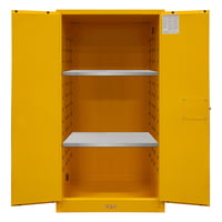 Safety Storage Flammable Storage, 60 Gallon, Manual, Yellow