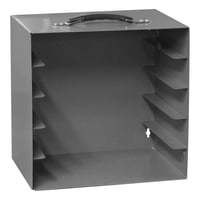 Rack For Large Plastic Compartment Boxes - Gray; Carrying Handle