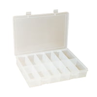 Small, Plastic Compartment Box, 12 Opening - Clear; Polypropylene