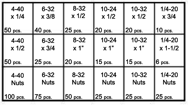 PHILLIPS PAN HEAD MACHINE SCREWS W/ NUTS