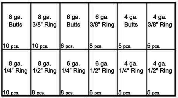 8-6-4 GA. SOLDERLESS TERMINALS