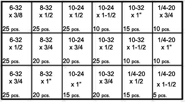 184712 SOCKET HEAD CAP SCREWS