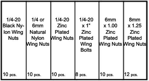 AIR CLEANER HOLD DOWN WING BOLTS & NUTS