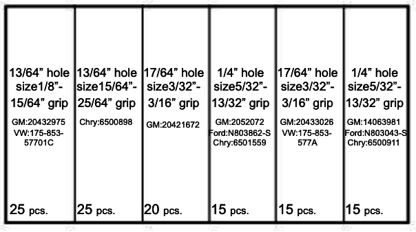 184746 NYLON BLIND RIVETS