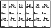 8-6-4 GA. SOLDERLESS TERMINALS