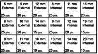 184730 INTERNAL & EXTERNAL RETAINING RINGS