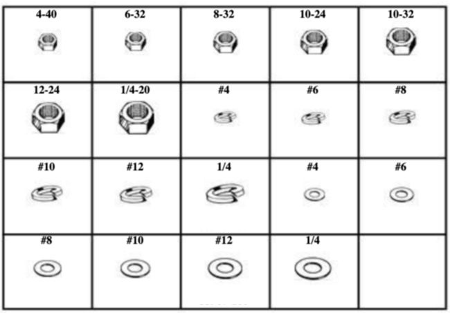 180915 NUTS, FLAT & LOCK WASHERS