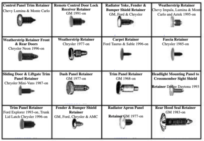 NYLON SHIELD RETAINERS