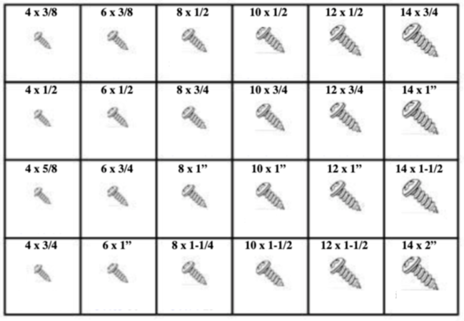 185076 PHILLIPS PAN HEAD SHEET METAL SCREWS