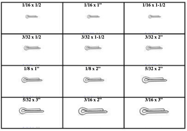 COTTER PINS EXTENDED PRONG