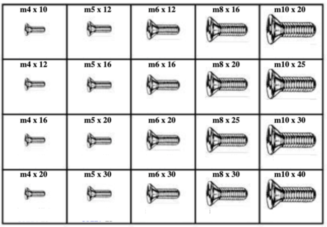 185090 METRIC SOCKET FLAT HEAD CAP SCREWS