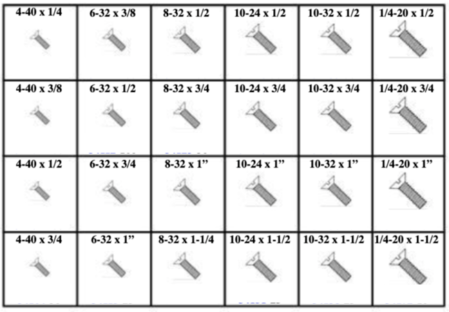 185097 SLOTTED FLAT HEAD MACHINE SCREWS