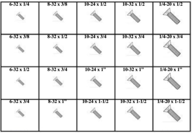 185098 PHILLIPS FLAT HEAD MACHINE SCREWS