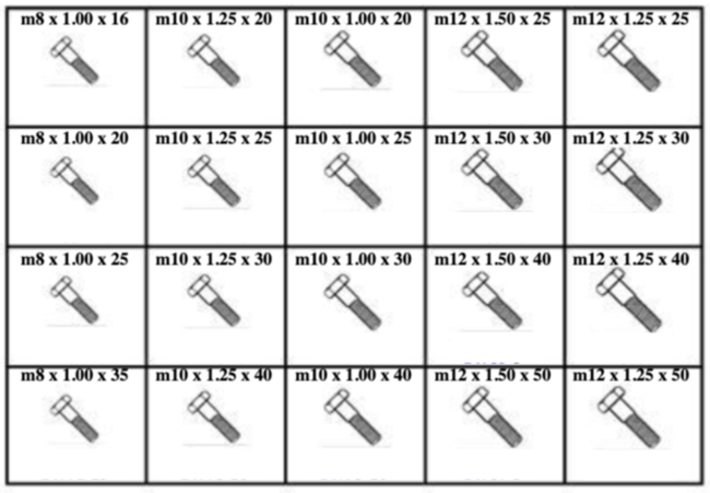 185117 METRIC HEX HEAD CAP SCREWS