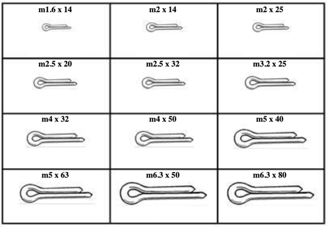 METRIC COTTER PINS