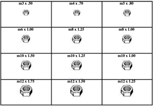 185149 METRIC HEX NUTS