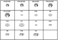 175832 NUTS, FLAT & LOCK WASHERS