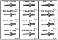 NYLON BLIND RIVETS