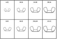 185093 WING NUTS COLD FORGED