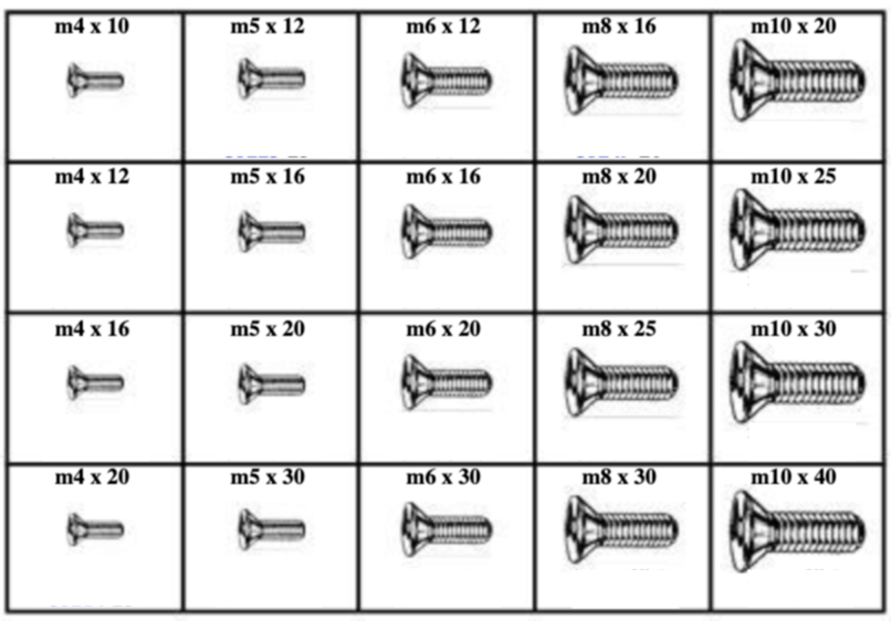 METRIC SOCKET HEAD CAP SCREWS S/S METAL TRAY ASSORTMENT