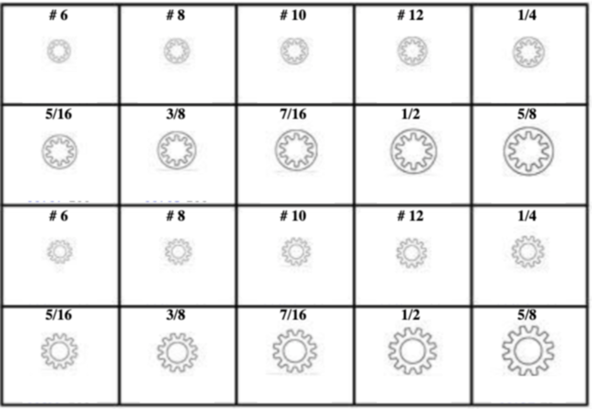 184902 STAR LOCK WASHERS