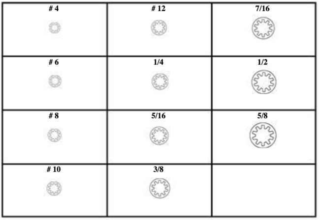 184904 STAR LOCK WASHERS