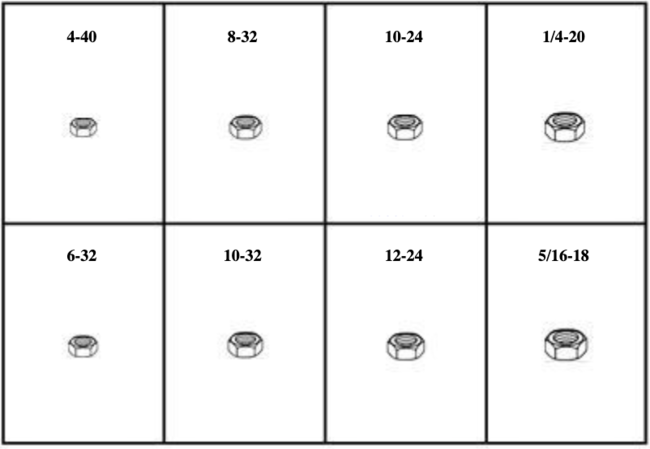 184909 HEX MACHINE SCREW NUTS