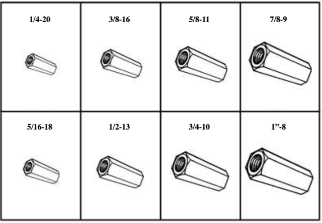 HEX COUPLING NUTS