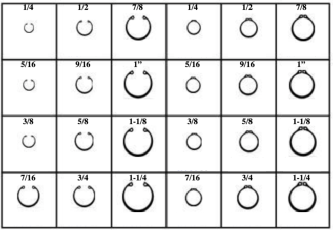 184940 INTERNAL & EXTERNAL RETAINING RINGS