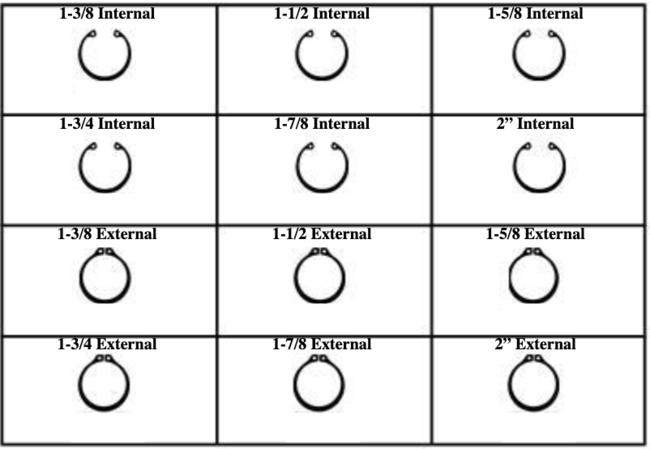 INTERNAL & EXTERNAL RETAINING RINGS LARGE SIZES