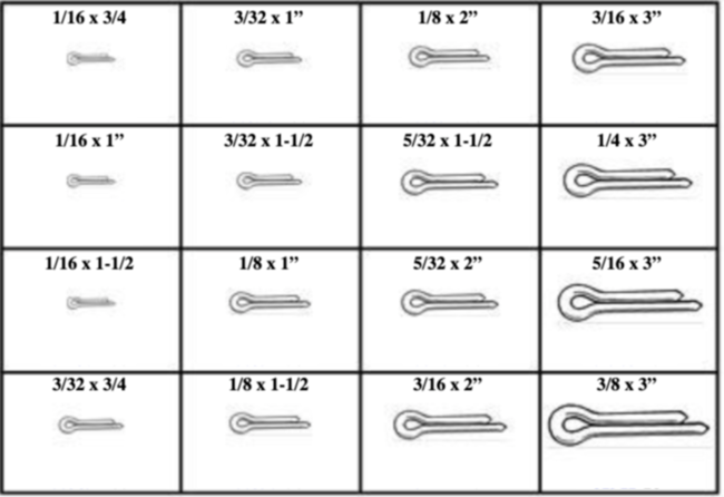 184953 COTTER PINS - EXTENDED PRONG