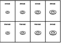 SAE FLAT WASHERS - GRADE 8