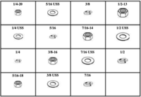 184866 NUTS, FLAT & LOCK WASHERS