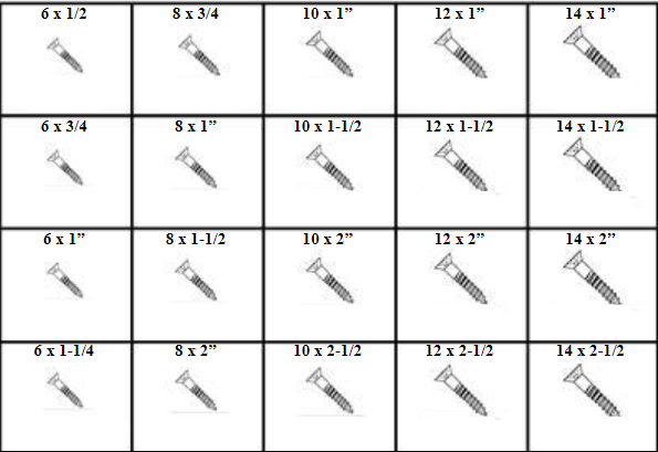 180901 PHILLIPS FLAT HEAD WOOD SCREWS