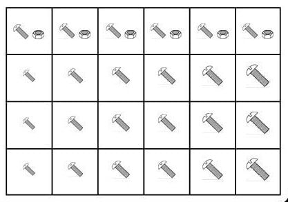 SLOTTED ROUND HEAD MACHINE SCREWS WITH NUTS