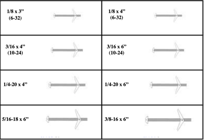 TOGGLE BOLTS