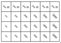 SLOTTED ROUND HEAD MACHINE SCREWS WITH NUTS
