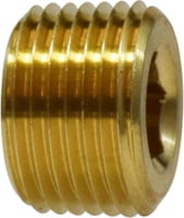 1/4 BRASS C/S HEX PLUG