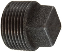 2-1/2 BLACK SQ HD CORED PLUG