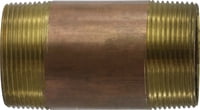 2-1/2 X CLOSE RED BRASS NIPPLE