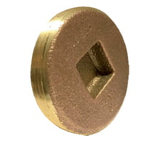 Countersunk Cleanout Plug Southern Code Cast Brass